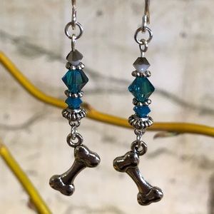 Dog Bone Earrings - Dog Jewelry, Dog Gifts, Puppy